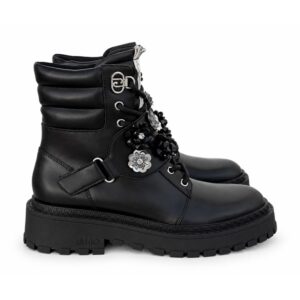 FAA9F9C32D11A6DB1E06691A10B5B96E_ Liu-jo stivaletti donna neri con decorazioni floreali