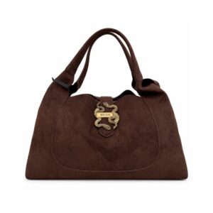 b672b837-2508-42de-aa13-d2b756986f04 Just Cavalli Borsa Donna a Spalla Marrone Effetto Scamosciato