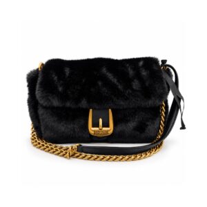b81380c1-e784-466c-aebb-92fe705e7c30 Just Cavalli Borsa Donna Nera Effetto Pelliccia