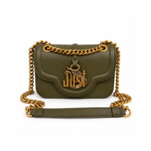 c219cf0d-09e4-4e9e-b33c-626be9efbdd4 Just Cavalli Borsa Donna Verde Oliva con Catena
