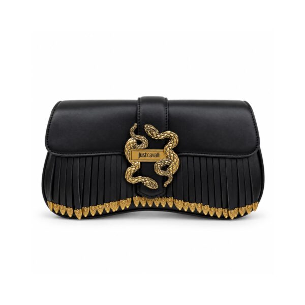 d7cf122b-f2fe-4ee1-8141-1dfa8489bce9 Just Cavalli Borsa Donna Nera con Frange