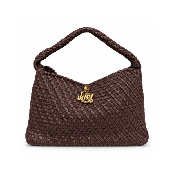 dce487f9-bb7d-4c8f-b9fb-6fca8104d72a Just Cavalli Borsa Donna Marrone Intrecciata