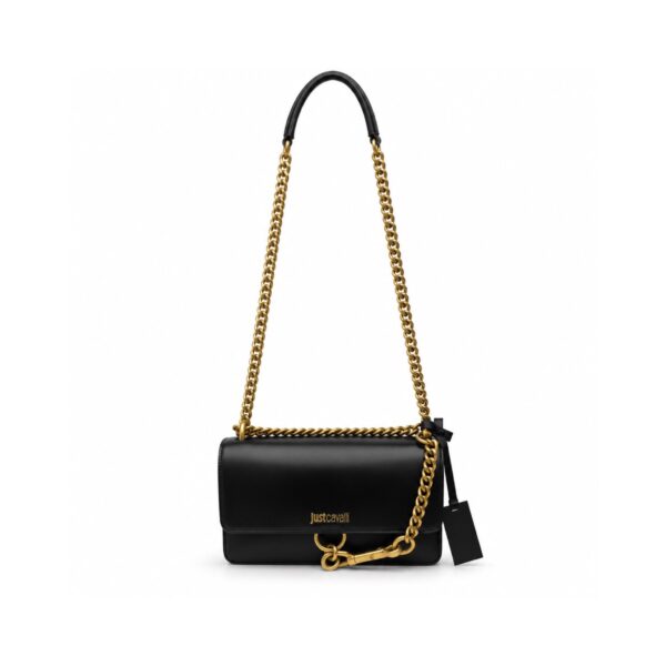 fe911e5a-aa43-4b71-bfb9-1e9e9c262d18 Just Cavalli Borsa Donna Nera a Tracolla con Catena Dorata
